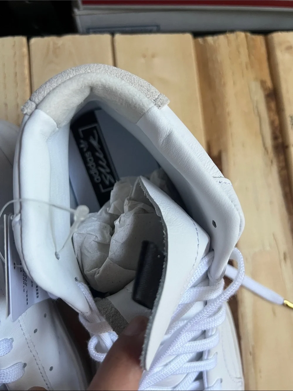Adidas White High-Top Leather Sneakers